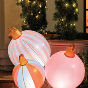 Pink Oversized Inflatable Christmas Ornaments - Indoor / Outdoor